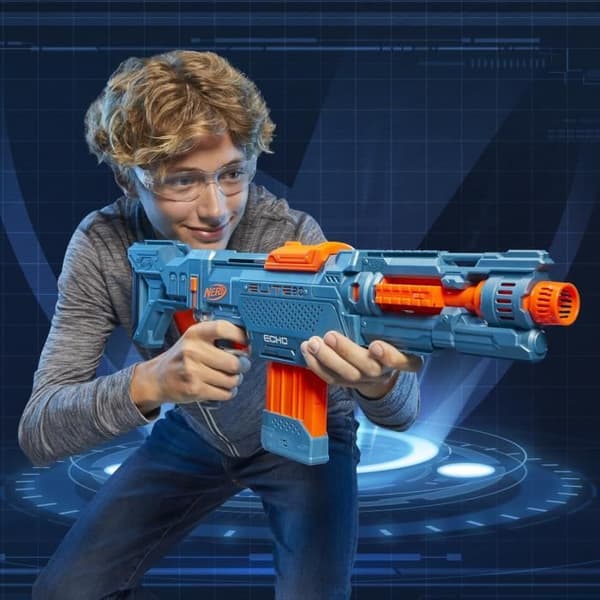 Nerf Elite 2.0 Echo CS 10 Gun - NERF - Blå - Clip Magazine - 24 pilar ingår
