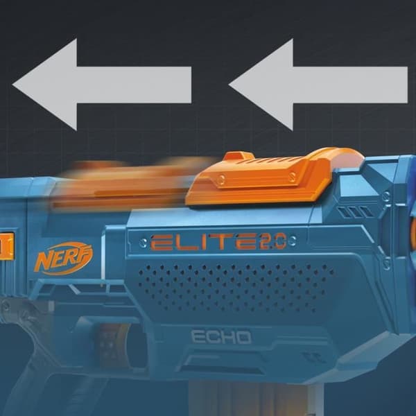 Nerf Elite 2.0 Echo CS 10 Gun - NERF - Blå - Clip Magazine - 24 pilar ingår