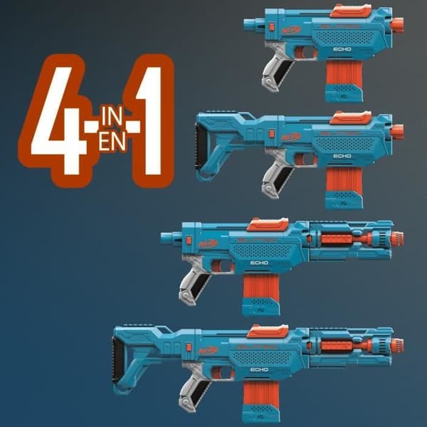 Nerf Elite 2.0 Echo CS 10 Gun - NERF - Blå - Clip Magazine - 24 pilar ingår