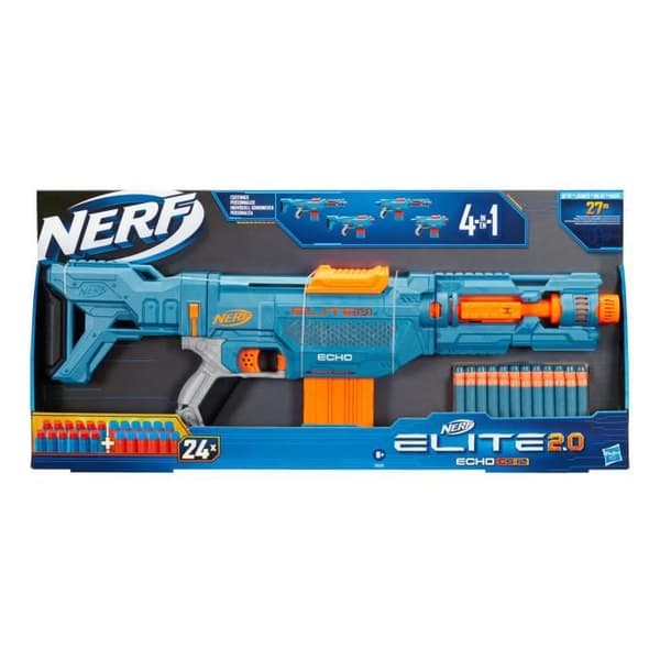 Nerf Elite 2.0 Echo CS 10 Gun - NERF - Blå - Clip Magazine - 24 pilar ingår