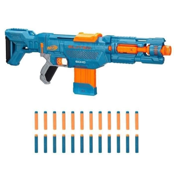 Nerf Elite 2.0 Echo CS 10 Gun - NERF - Blå - Clip Magazine - 24 pilar ingår