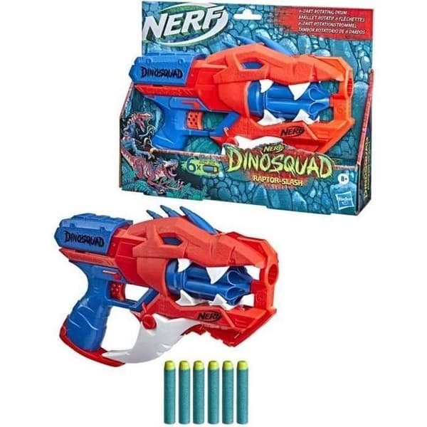 NERF - DinoSquad - Raptor-Slash blaster med roterande pipa 6 pilar