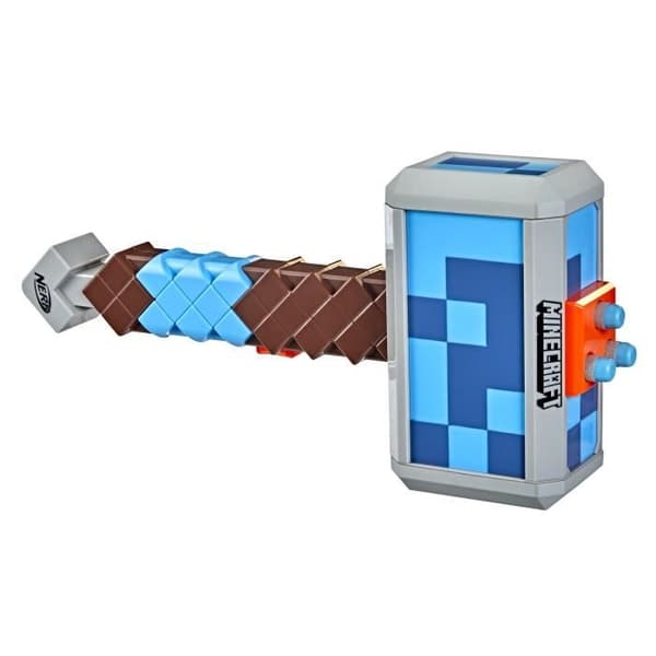 Nerf Minecraft - HASBRO - Stormlander Dart Throwing Hammer - 3 Dart Kapacitet
