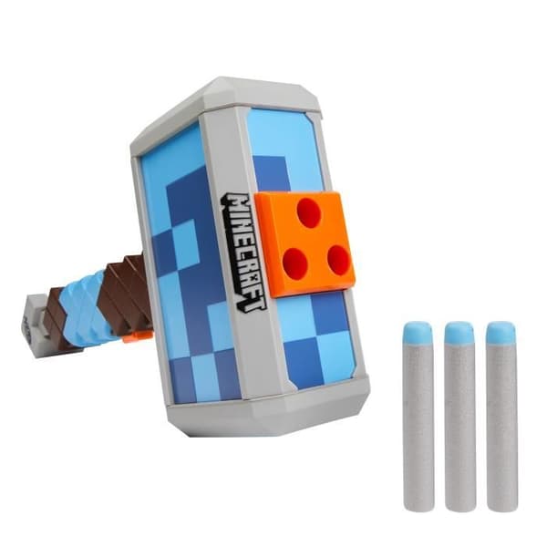 Nerf Minecraft - HASBRO - Stormlander Dart Throwing Hammer - 3 Dart Kapacitet