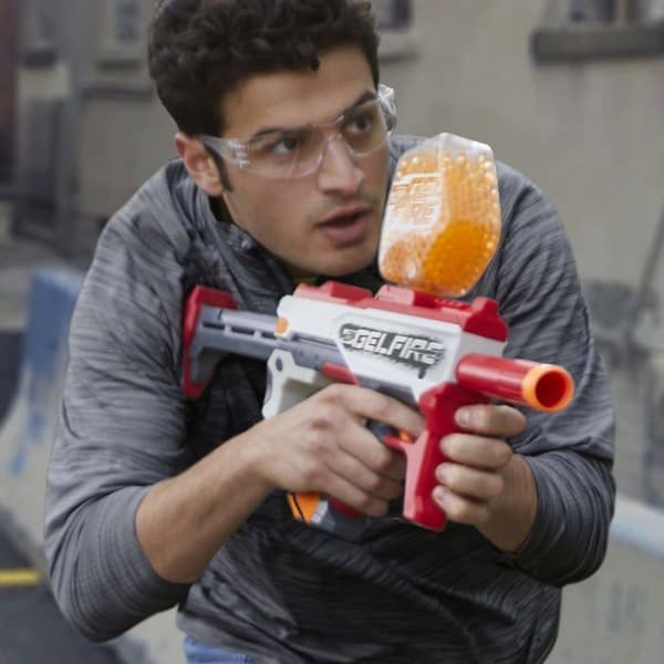 Nerf Pro Gelfire Mythic Blaster 1600 Gelfire Hydrate Bullet Magazine för 800 kulor med batteri och glasögon