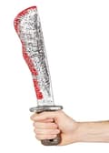 Miniatyrbild 1 av 2: P'TIT Clown re67007 - Blodig machette på 31 cm