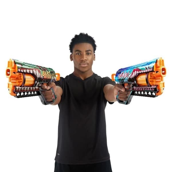 Pack Blasters - ZURU - XSHOT Skins Griefer 2PK - Roterande pipblästrar med 27 meter skott och 24 pilar inkluderade
