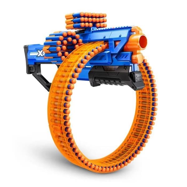 Roterende blaster - ZURU - XSHOT Insanity Mad Mega Barrel - Blaster med 72 pile og 27 meter rækkevidde