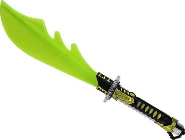 Leantoys - 16678 - Glänsande gul machete för barnens batteridrivna stridsvapen