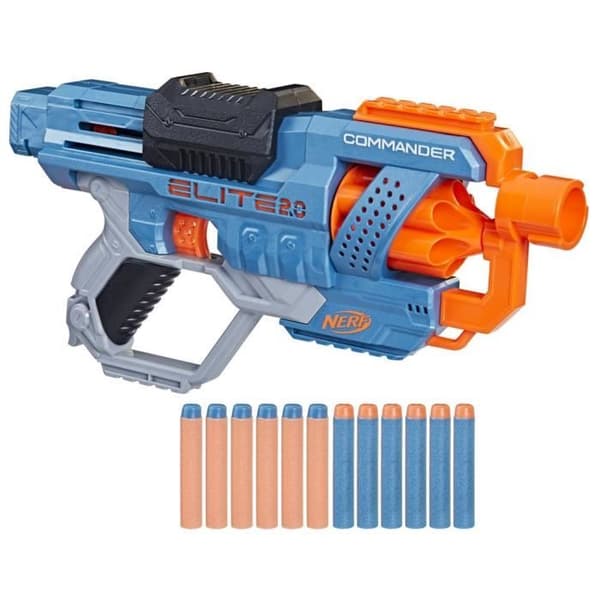Nerf Elite 2.0 - Commander RC-6 - 6-Dart Rotating Barrel - Anpassningsbar