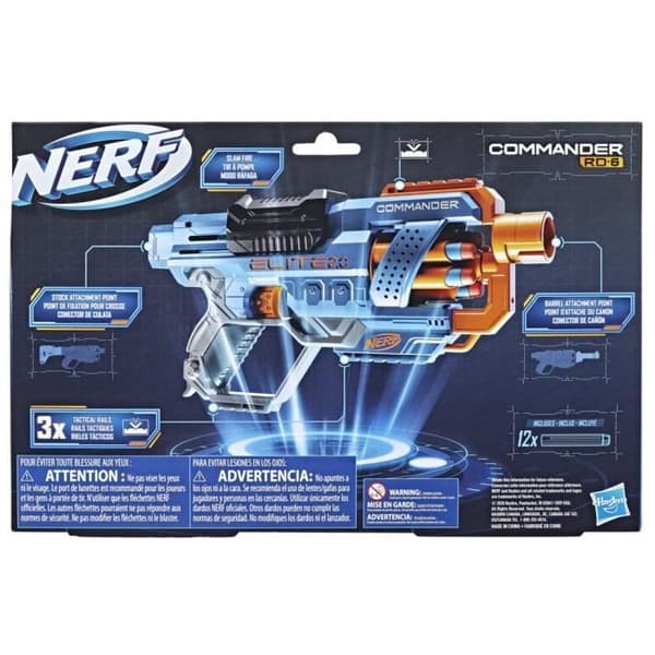 Nerf Elite 2.0 - Commander RC-6 - 6-Dart Rotating Barrel - Anpassningsbar