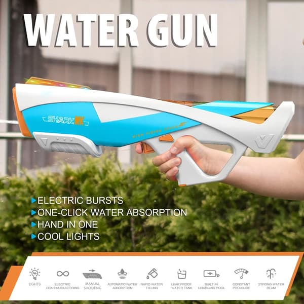 Elektrisk Vattenpistol – SHARK MK – Automatisk Action med Stil