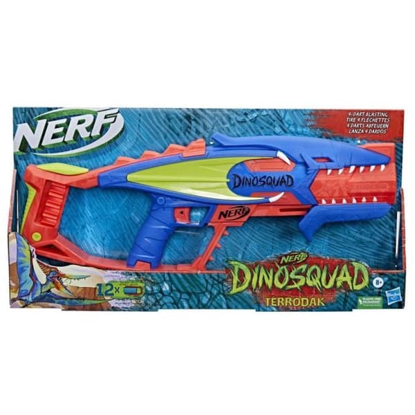 Nerf DinoSquad Terrodak Shooting Game - NERF - Dinosaurieformad Blaster med 12 Nerf Elite Dart