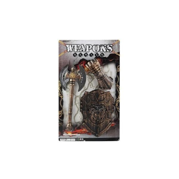 Warrior Weapons Kit - BigBuy Fun - 117135 - Sköld, yxa, handske - Från 3 år