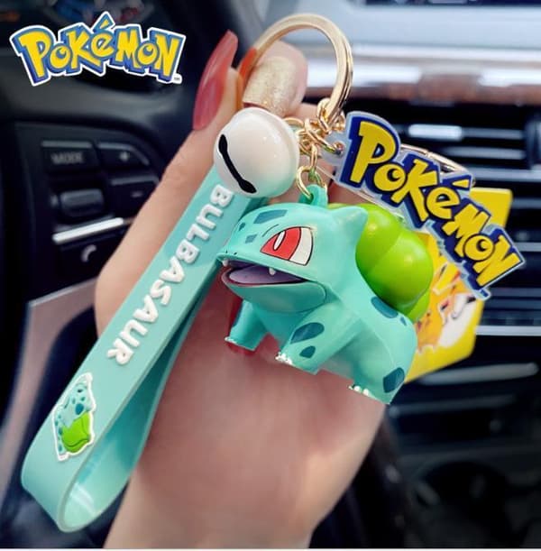 4 Pack Pokémon Pikachu Bulbasaur Squirtle Charmander Nyckelring Figurer