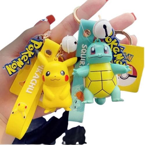 4 Pack Pokémon Pikachu Bulbasaur Squirtle Charmander Nyckelring Figurer