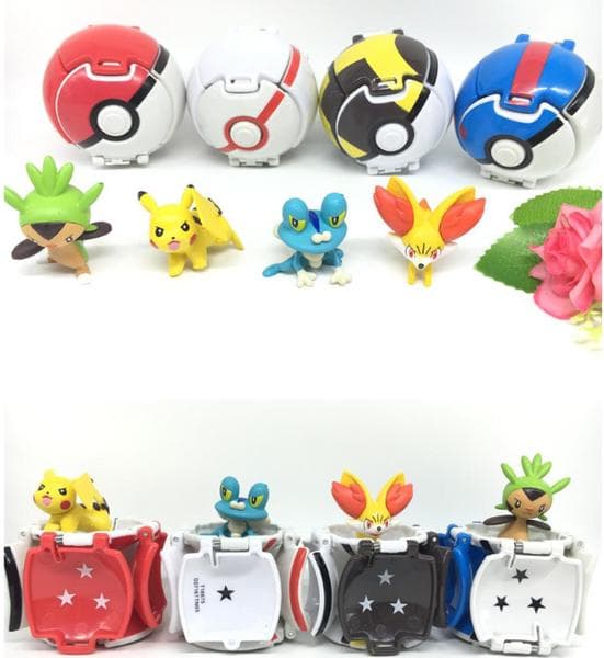 Pokemon Action Anime Figures Balls- Content Pikachu