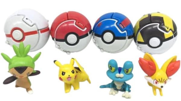 Pokemon Action Anime Figures Balls- Content Pikachu