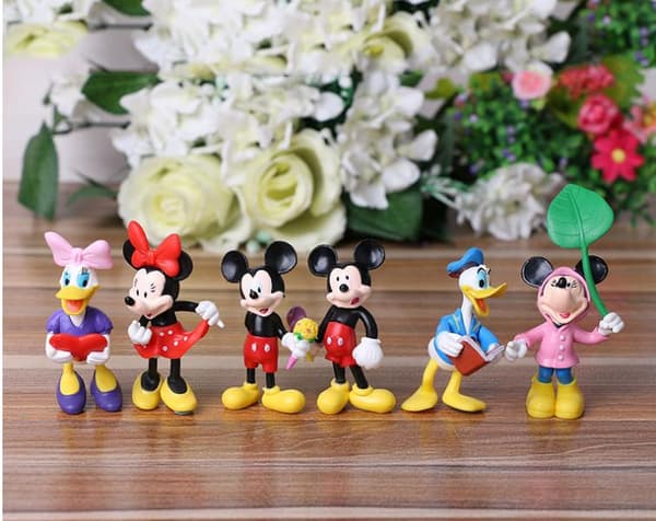 6-Pack Disney mini Dockor Mickey Mouse Donald Duck julklappar