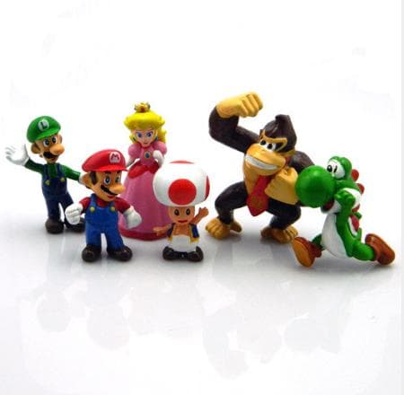 6 Pack Super Mario  Figurer julklappar