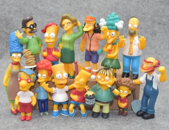 14 Pack Simpsons Family Figurer