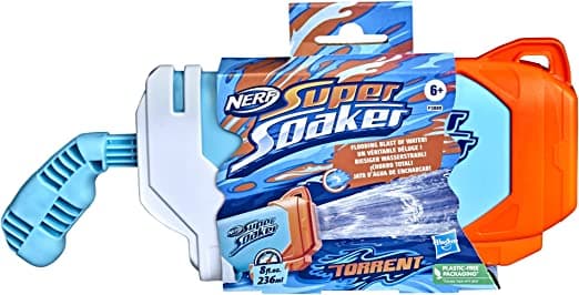 Nerf Super Soaker Torrent vattenblaster, pumpa för att skjuta iväg en massa vatten, vattenlekar utomhus