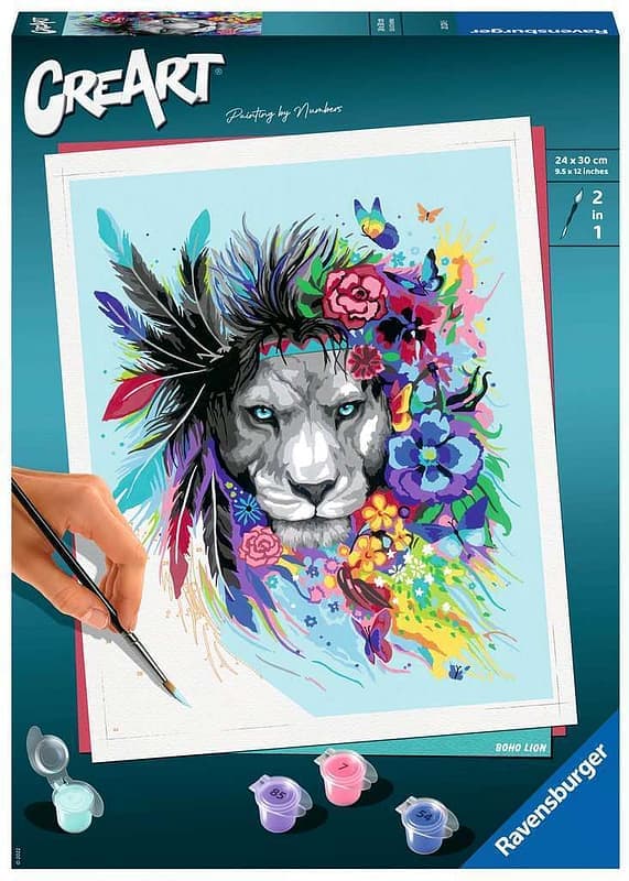 Ravensburger CreArt Boho Lion målarset