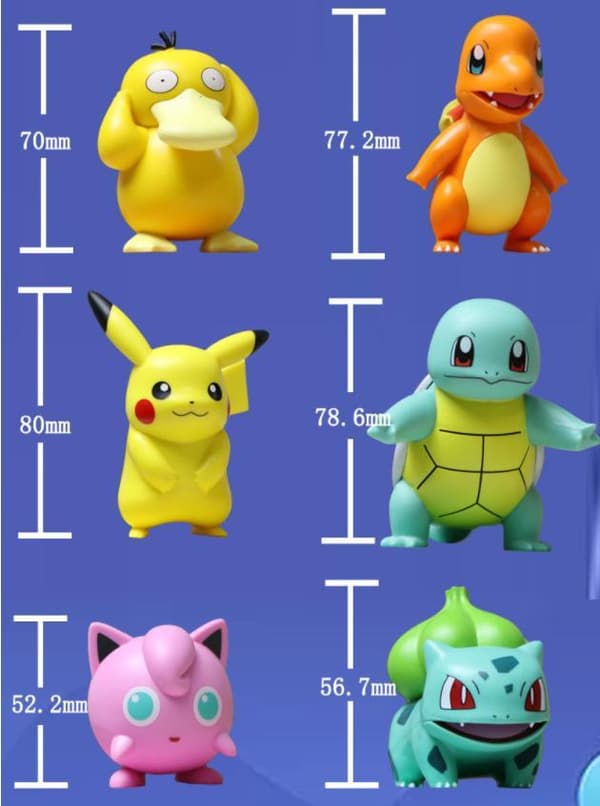 Original Pikachu Pokemon Figurer 8CM Ny Model