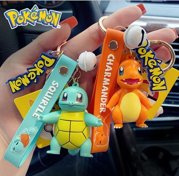 Pokémon Pikachu Bulbasaur Squirtle Charmander Nyckelring Figurer