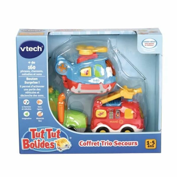 Set med 3 bilar Vtech Tut Tut Bolides Multicolour