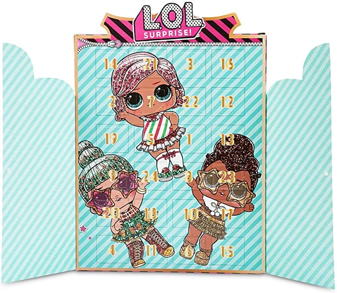 LOL. Överraskning! Adventskalender 2022 Barnsmycken Adventskalender 24 LOL Dockor Berlocker, armband och halsband, adventskalendertjej