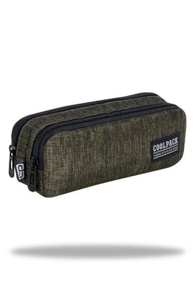 Piórnik saszetka podwójna prostokatna - Clio - Snow Olive Grey C69162 CoolPack