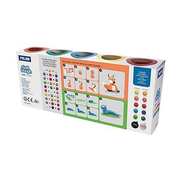 Modellera Spel Milan Soft dough 913510B Grönsak Blå Gul
