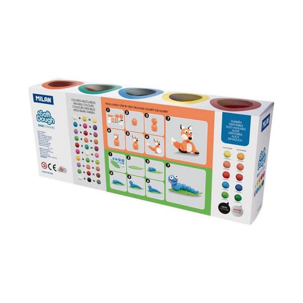 Modellera Spel Milan Soft dough 913510B Grönsak Blå Gul