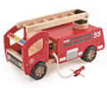 Miniatyrbild 1 av 4: Pintoy Brandbil liten Träleksak