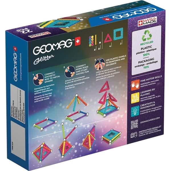 Playset Geomag Glitter (22 Delar)