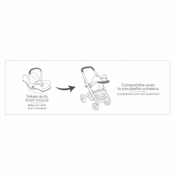 Dockvagn Smoby Maxi-Cosi Twin 64 cm