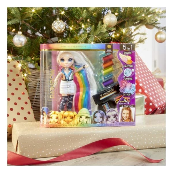 Playset Rainbow Hair Studio Amaya Raine 5-i-1 (30 cm)