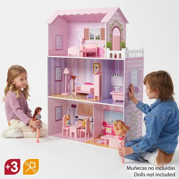 Dockhus Play & Learn 14 Delar 80 x 112 x 31 cm
