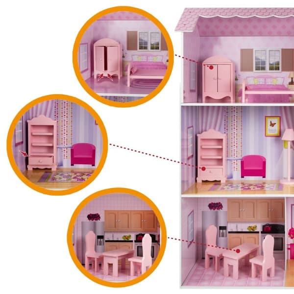 Dockhus Play & Learn 14 Delar 80 x 112 x 31 cm