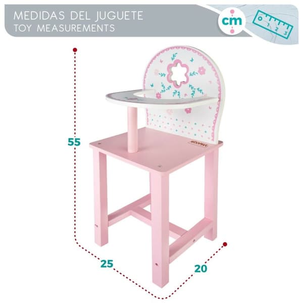 Barnstol Woomax Rosa Vit Dockor 2 antal