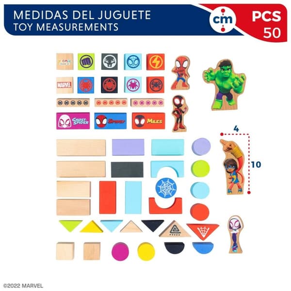 Playset Spidey Amazing Friends 8 x 9,5 x 1,5 cm 50 Delar 4 antal