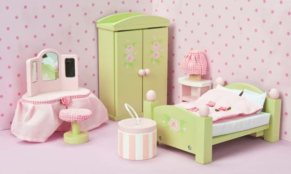 Le Toy Van dukkehus tilbehør tilbehør soveværelse Daisy Lane