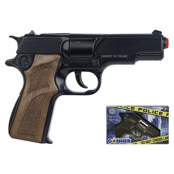 Pistol för Smällare Gonher Svart Polis