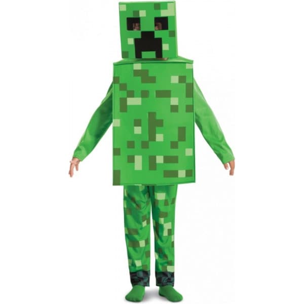 Minecraft Creeper Fancy -kostume, 7-8 år, 127-136 cm