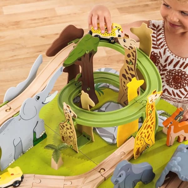 Kidkraft  Adventure Tracks Saferi Tåg lekbord m. tillbehör
