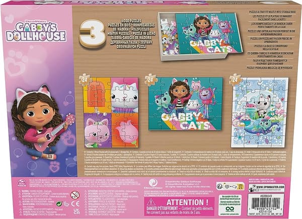 SPINMASTER GAMES puzzle set Gabbys Dollhouse, 3 puzzles, 6066549
