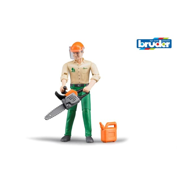 BRUDER Forestry worker with accessories, 60030