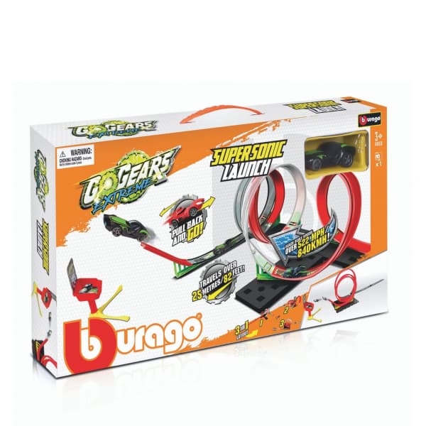 BBURAGO Go Gears track Extreme Supersonic Launch, 18-30533