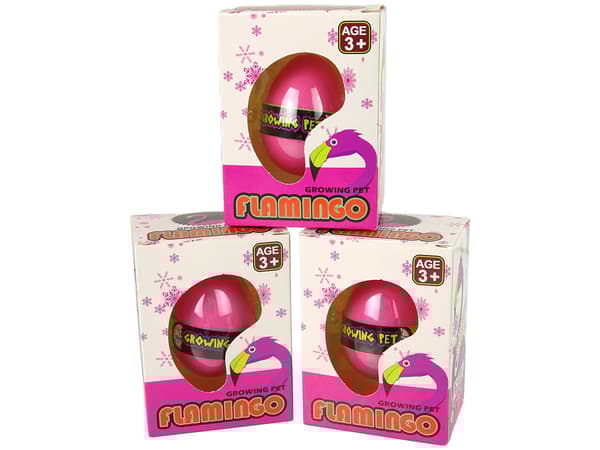 Growing Flamingo Egg 6cm Pink